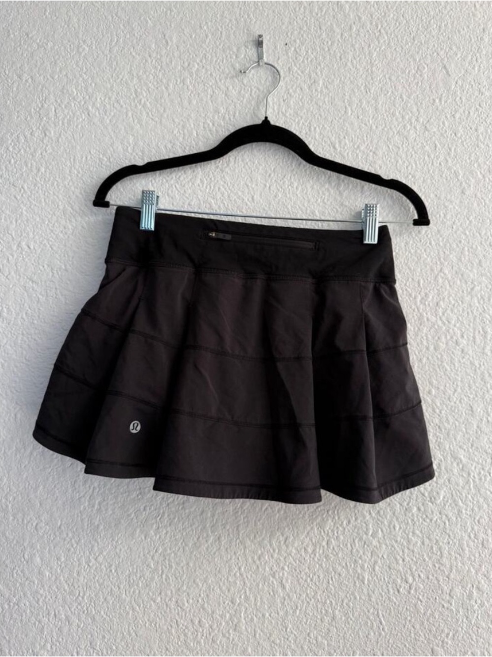 Lululemon Pace Rival Mid Rise Skirt Black Size 4 - Picture 4 of 5